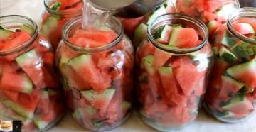 Vložene lubenice za zimo, recept s fotografijami
