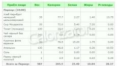 kalorije food calorie food norm