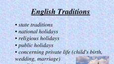 Tradicija i običaji zemalja engleskog govornog područja